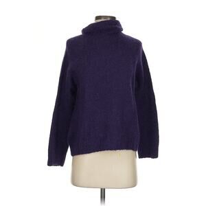 Plain Goods Alpaca Wool Blend Purple funnel neck Turtleneck Sweater S